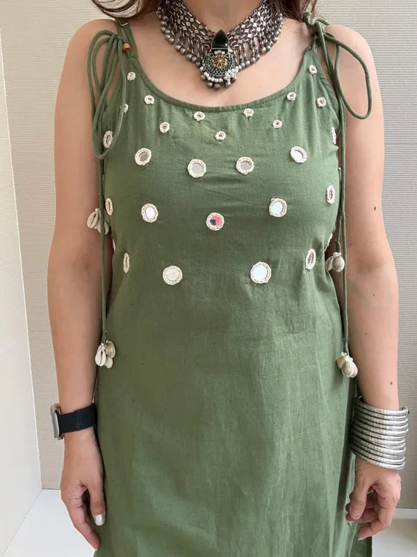 Green Premium Cotton Slub Co-ord Set For Women